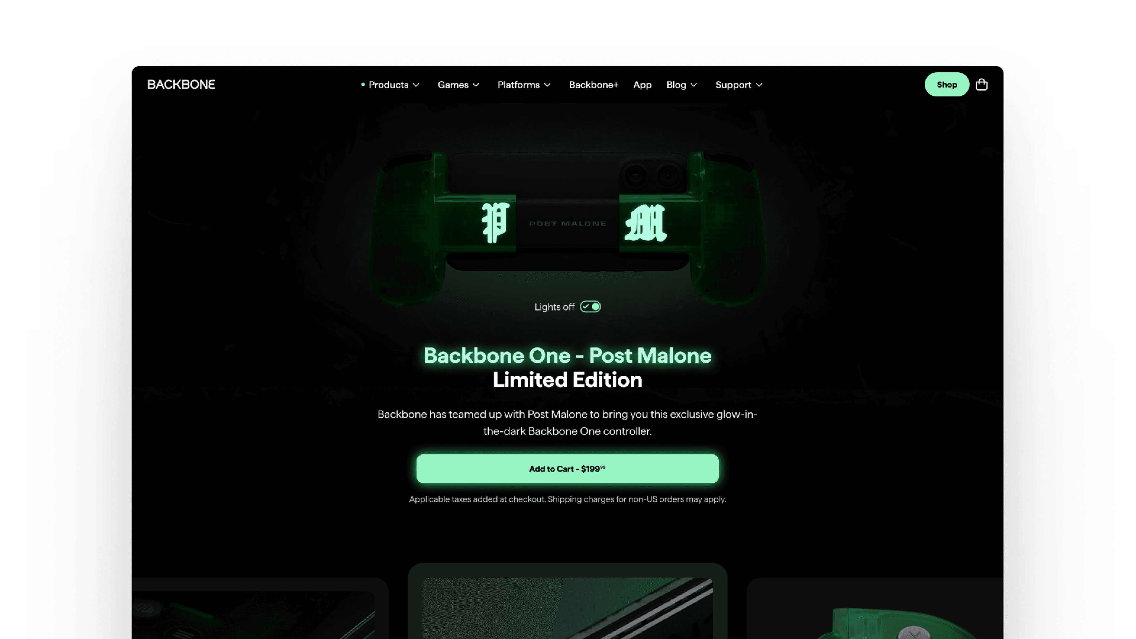 Post Malone controller lights off state